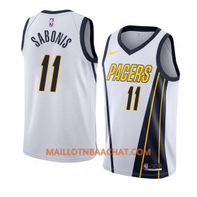 Maillot NBA Indiana Pacers Domantas Sabonis 11 2018-19 Nike Blanc Swingman - Homme